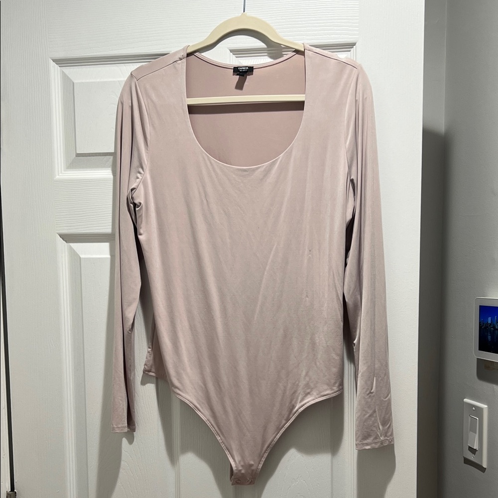 Express Soft Pink Long Sleeve Bodysuit